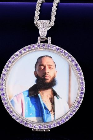 heart engravable photo necklace